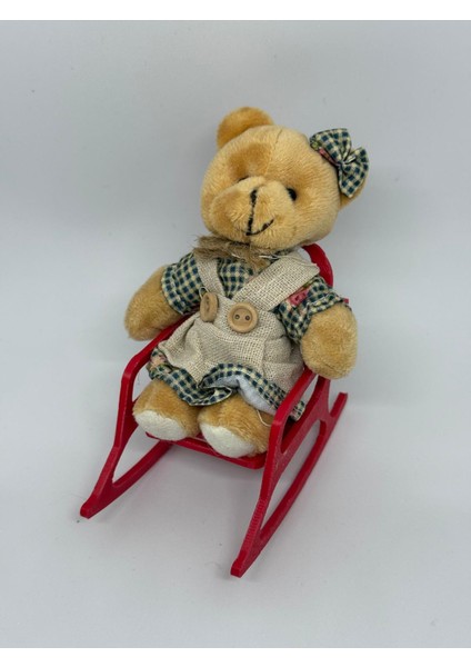 Cevizdizayn Kırmızı Baybbear Mini Sallanan Sandalye Ayıcık fırsatları