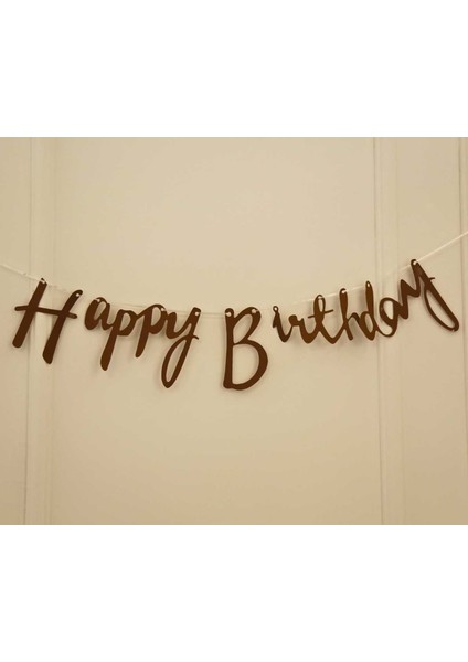Craft Renkli Happy Birthday El Yazısı Banner