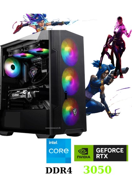 TKDEN-V21 İ5-12400F 16GB Ddr4 512GB SSD RTX3050 6gb Oyuncu Masaüstü Bilgisayar