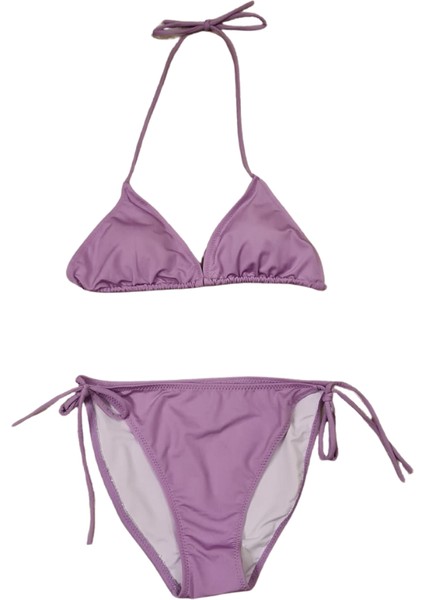 Çağrı Mayo Lila Kadın Bikini Takımı Üçgen Kalıp