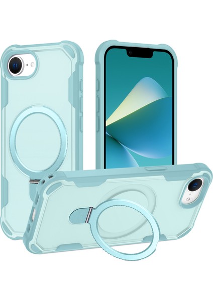 iPhone 16E Kickstand Tpu + Pc Darbeye Dayanıklı Telefon Arka Kapağı Magsafe ile Uyumlu (Yurt Dışından)