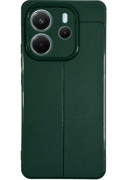 Xiaomi Redmi Note 14 4g Kılıf Focus Deri Desen Silikon Arka Kapak