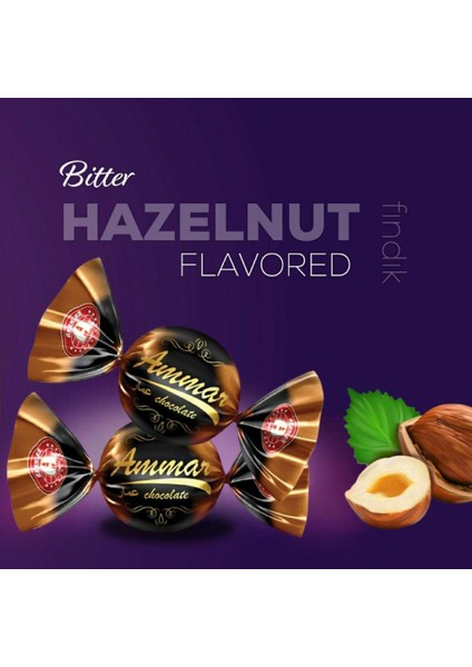 Bitter Kaplamalı Fındık Aromalı Bayramlık Ikramlık Ammar Çikolata 1 kg fırsatları