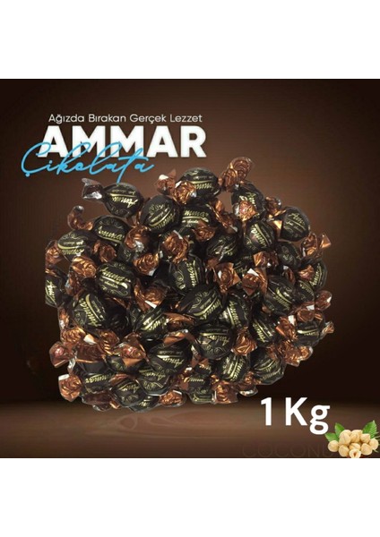 Bitter Kaplamalı Fındık Aromalı Bayramlık Ikramlık Ammar Çikolata 1 kg indirimleri