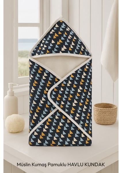 Kapşonlu Müslin Bebek Banyo Havlusu - Havlu Kundak modelleri