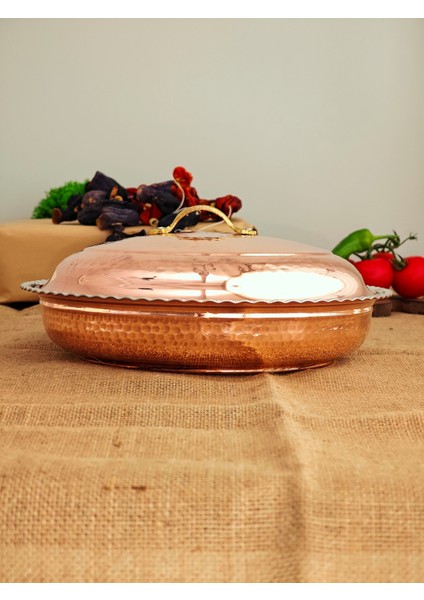 Bakır Karnıyarık Tencere 30 cm