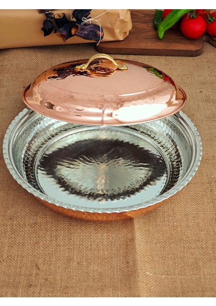 Bakır Karnıyarık Tencere 30 cm