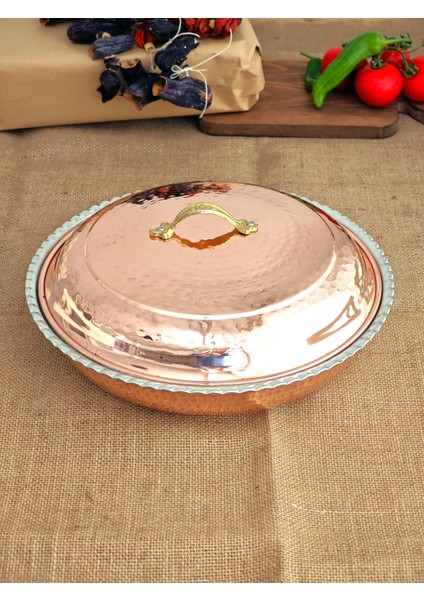 Bakır Karnıyarık Tencere 30 cm