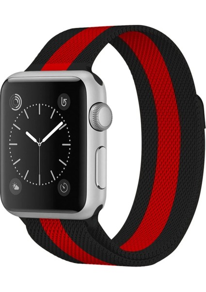 Watch Uyumlu Seri 1-9 (38/40/41MM) – S10 (42MM) Uyumlu Metal Hasır Mıknatıslı Kordon