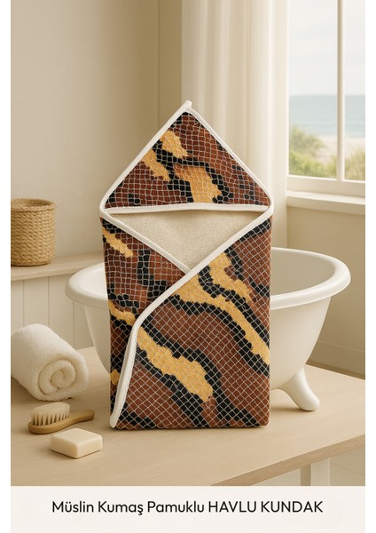 Kapşonlu Müslin Bebek Banyo Havlusu - Havlu Kundak modelleri