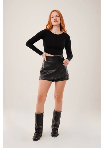 Ters Dikişli Basic Body Bluz