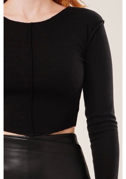 Ters Dikişli Basic Body Bluz