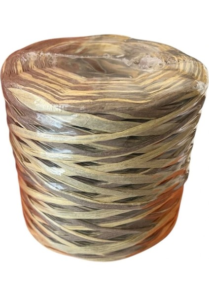 Rafya Ip (Ortalama 200GR-350M) (1 Adet) Çift Renk Bej- Koyu Bej