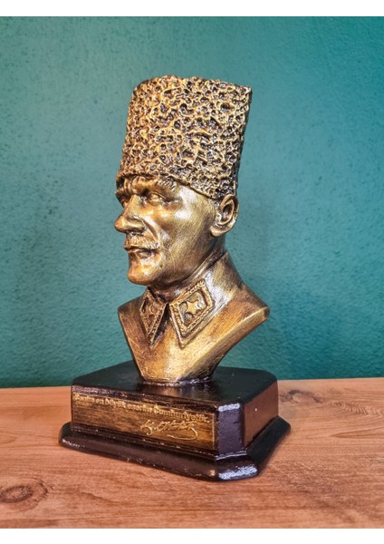 Polyester Atatürk Sözü Imzası Büstü Dekoratif Biblo