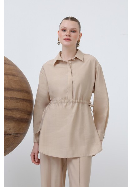 20610 Kadın Beli Büzgülü Gizli Patlı Pantolonlu Takım indirimleri