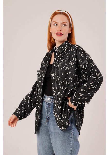Eskitme Görünümlü Denim Gömlek