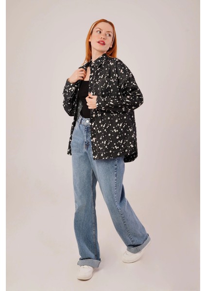 Eskitme Görünümlü Denim Gömlek