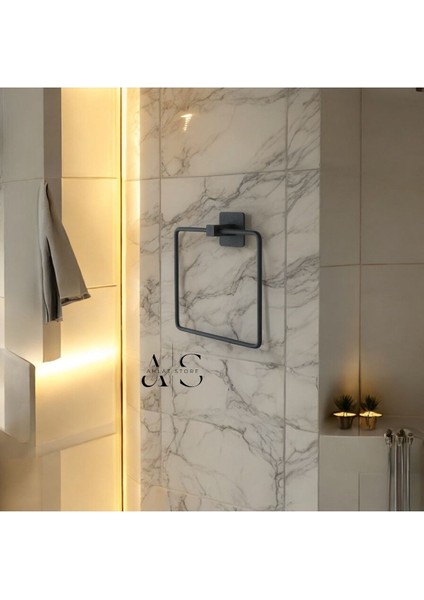 Banyo Havluluk Mutfak Havluluk Güçlü Yapıştırma Kare Metal Havluluk Yapışkanlı Havluluk
