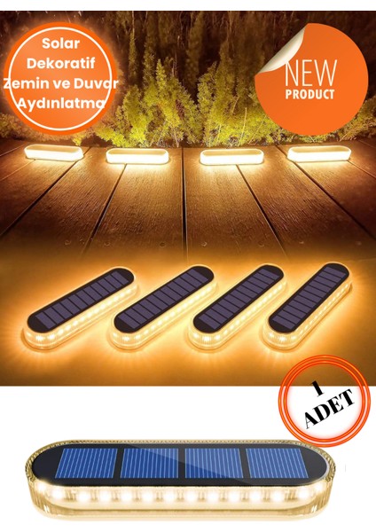 1ADET Güneş Enerjili 30LEDLI Premium Kalite Solar Dekoratif Zemin Bahçe Peyzaj Aydınlatma