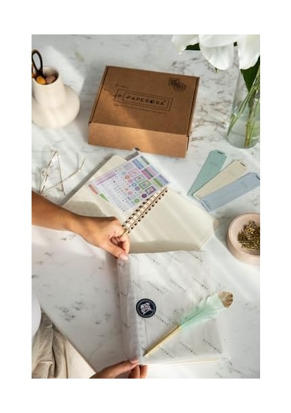 Metrashop A5 Spiralli Sert Kapak Keten Çizgili Tarihsiz Not Defteri Lila