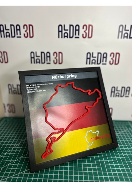 Nürburgring Tablo Ahşap Poster Dekoratif