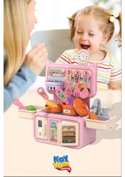 Musluklu Sulu Mini Mutfak Seti Mutfak Oyuncağı