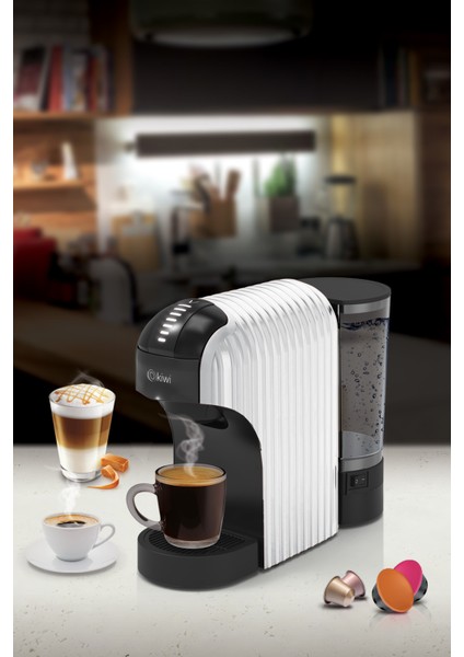 Kıwı Kcm-7597 Kapsül Kahve Makinesi Beyaz