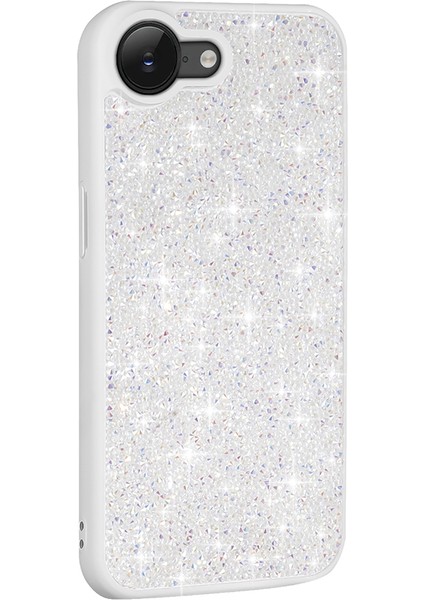 Apple iPhone 16E Uyumlu Kılıf Parlak Taşlı Tasarım Zore Pırlanta Kapak
