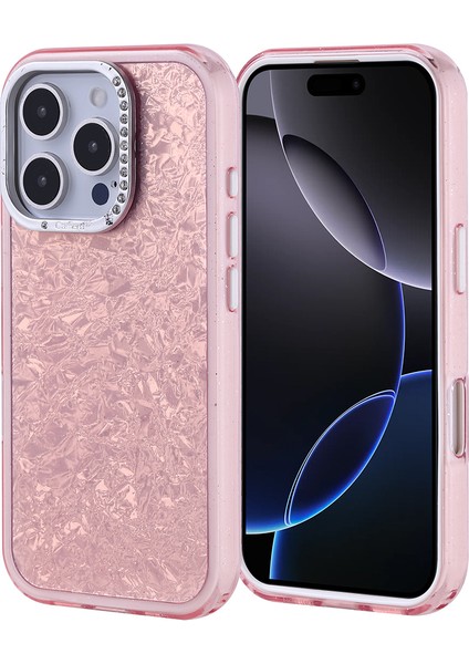 Apple iPhone 16 Pro Uyumlu Kılıf Taşlı Tasarım Zore Kapi Kapak