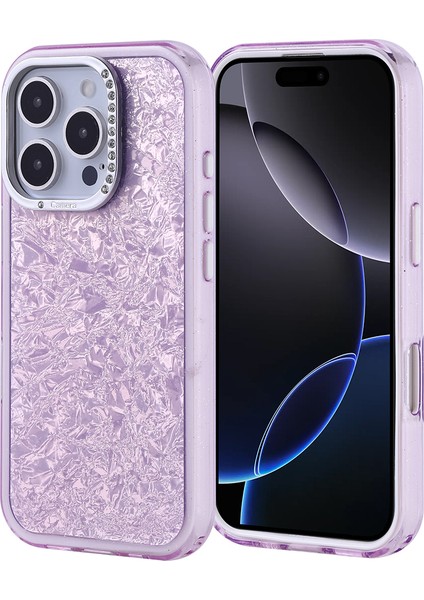 Apple iPhone 16 Pro Uyumlu Kılıf Taşlı Tasarım Zore Kapi Kapak