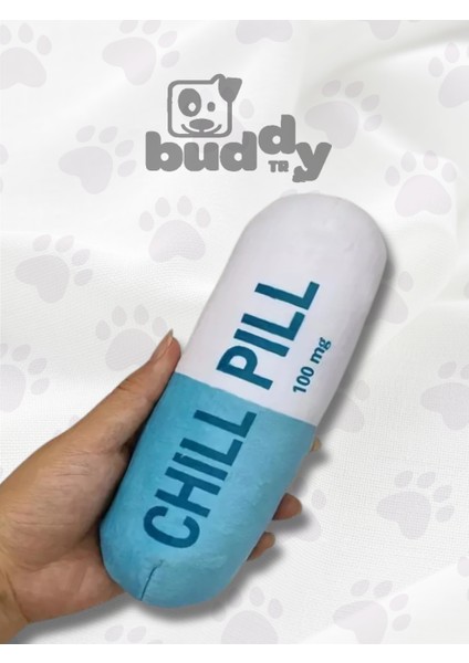 Chill Pill Peluş Mavi Köpek Oyuncağı | Sesli Yapı | Güvenli Malzeme | Renkli Tasarım
