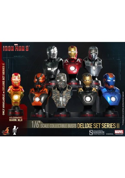 Iron Man 3 Deluxe Set Of 8 Sixth Scale Bust Set Serie 2