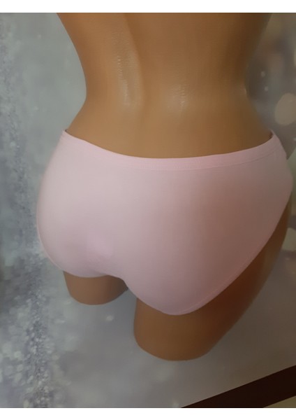 Pembe %92 Coton Pamuk Rahat Kullanışlı Yumuşak Düz Kadın Penye Külot