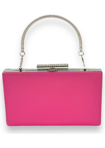 Pembe Renk Çizilmeyen El Izi Yapmayan Mat Saten Abiye Çanta Gece Çantası Portföy Clutch Düğün Nişan