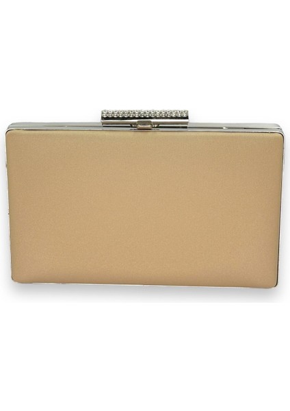 Nude Renk Çizilmeyen El Izi Yapmayan Mat Saten Abiye Çanta Gece Çantası Portföy Clutch Düğün Nişan
