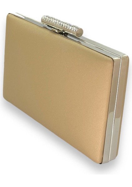 Nude Renk Çizilmeyen El Izi Yapmayan Mat Saten Abiye Çanta Gece Çantası Portföy Clutch Düğün Nişan