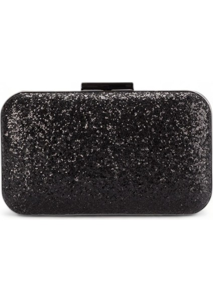 Siyah Renk Pullu Pul Payet Çanta Gece Çantası Abiye Çanta Portföy Clutch