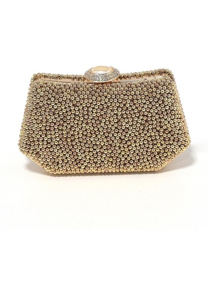 Altın Renk Incili Abiye Çanta Sedef Renk Gelin Çantası Abiye Çanta Gece Çantası Portföy Clutch