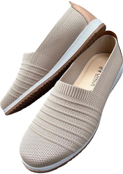 Bej Kumaş Kadın Günlük Ayakkabı