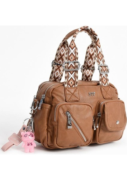 Y.s.deri Kadın Omuz Çantası 33*25 cm Vegan Deri Kol Çantası Işıklı Aksesuar Çapraz Askılı Postacı