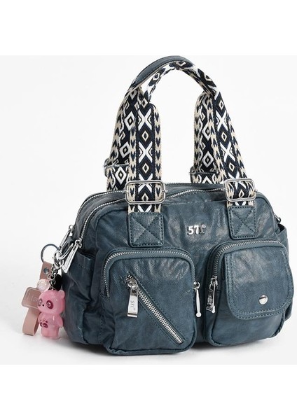 Y.s.deri Kadın Omuz Çantası 33*25 cm Vegan Deri Kol Çantası Işıklı Aksesuar Çapraz Askılı Postacı