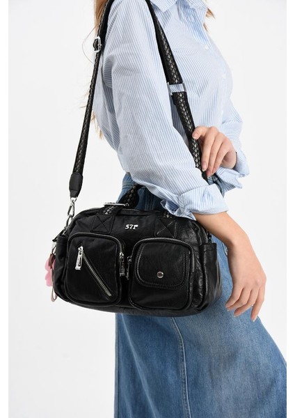 Y.s.deri Kadın Omuz Çantası 33*25 cm Vegan Deri Kol Çantası Işıklı Aksesuar Çapraz Askılı Postacı fiyatları