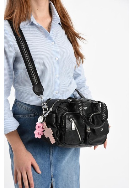 Y.s.deri Kadın Omuz Çantası 33*25 cm Vegan Deri Kol Çantası Işıklı Aksesuar Çapraz Askılı Postacı modelleri