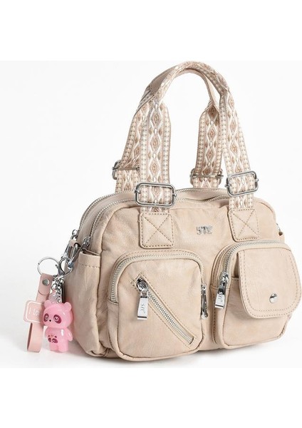 Y.s.deri Kadın Omuz Çantası 33*25 cm Vegan Deri Kol Çantası Işıklı Aksesuar Çapraz Askılı Postacı