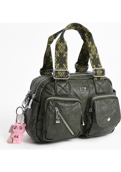 Y.s.deri Kadın Omuz Çantası 33*25 cm Vegan Deri Kol Çantası Işıklı Aksesuar Çapraz Askılı Postacı