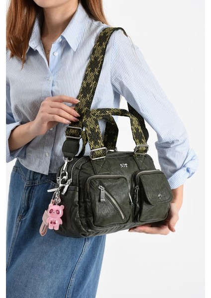 Y.s.deri Kadın Omuz Çantası 33*25 cm Vegan Deri Kol Çantası Işıklı Aksesuar Çapraz Askılı Postacı fiyatları