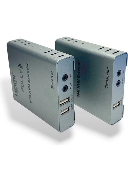60METRE Hdmı+Usb+Ir To Cat6 Kvm Extender