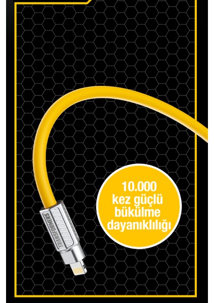 TF-A07 Hızlı Şarj Data Kablosu Type-C / Lightning