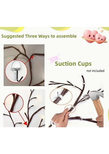 CindenToptan Dekoratif LED Işıklı Ağaç Dalı, Işıklı Ağaç, Harika Görsel, Gece Işığı, Duvar Işığı fiyatları