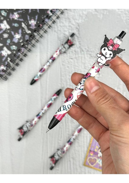 Kuromi Desenli Beyaz Renk 0.7 mm Uçlu Versatil Kurşun Kalem